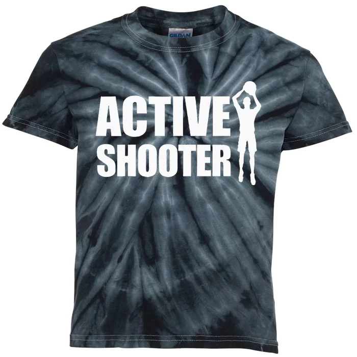 Active Shooter Basketball Player Basketball Active Shooter Kids Tie-Dye T-Shirt