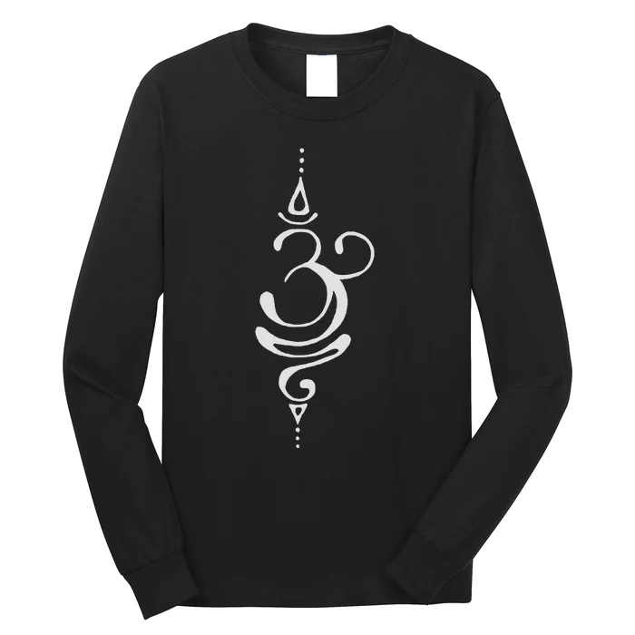 Ancient Sanskrit Breathe Om Yoga Meditation Symbol Long Sleeve Shirt