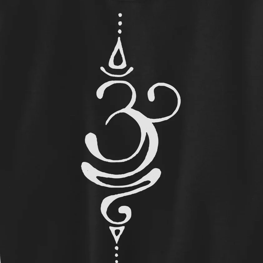 Ancient Sanskrit Breathe Om Yoga Meditation Symbol Kids Sweatshirt