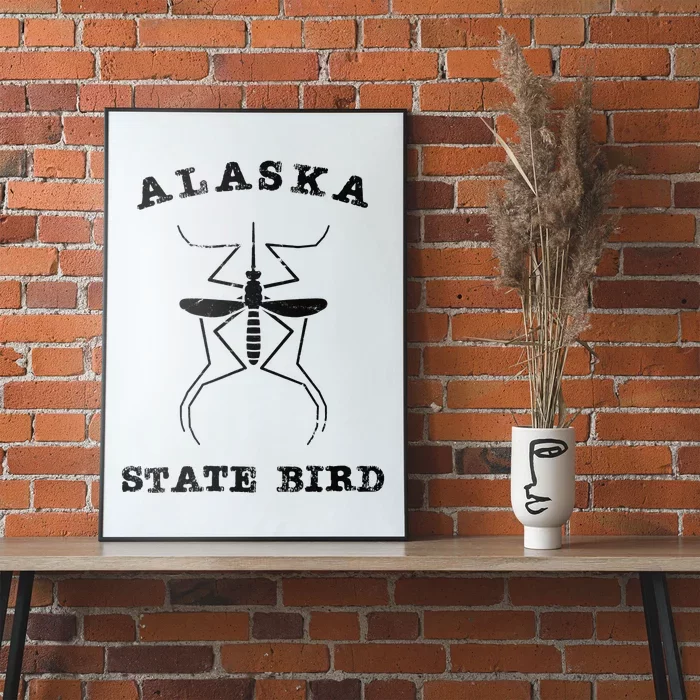 Alaska State Bird Mosquito Poster