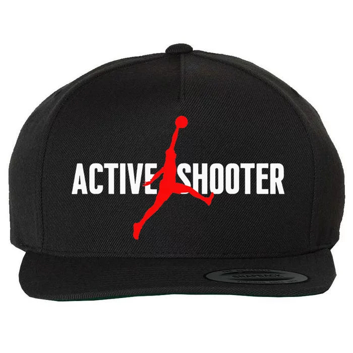 Active Shooter Basketball Lovers sarcasm funny player Wool Snapback Cap