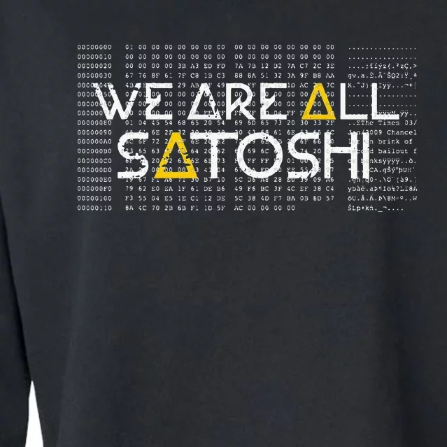 All Satoshi Bitcoin Btc Blockchain Cryptocurrency Cropped Pullover Crew