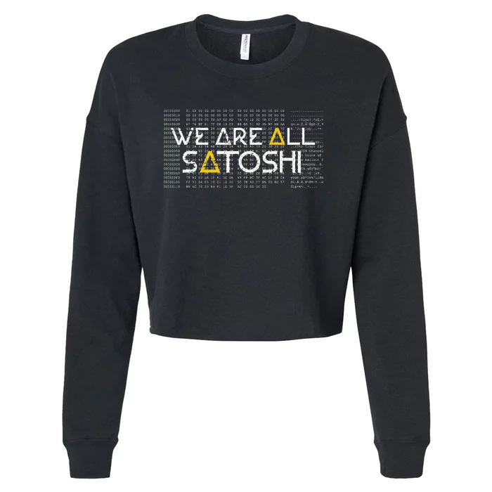 All Satoshi Bitcoin Btc Blockchain Cryptocurrency Cropped Pullover Crew