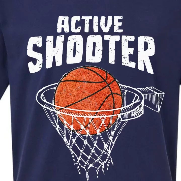 Active Shooter Basketball Lovers Men Women Basketball Player Sueded Cloud Jersey T-Shirt