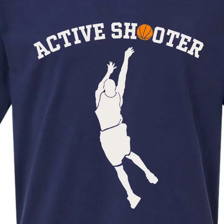 Active Shooter Basketball Lovers Sueded Cloud Jersey T-Shirt