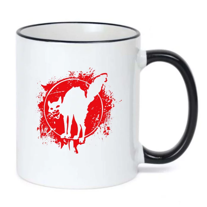 Anarchy Symbol Black Cat Revolution Black Color Changing Mug