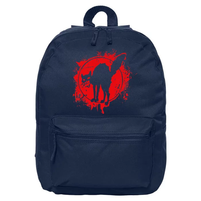 Anarchy Symbol Black Cat Revolution 16 in Basic Backpack