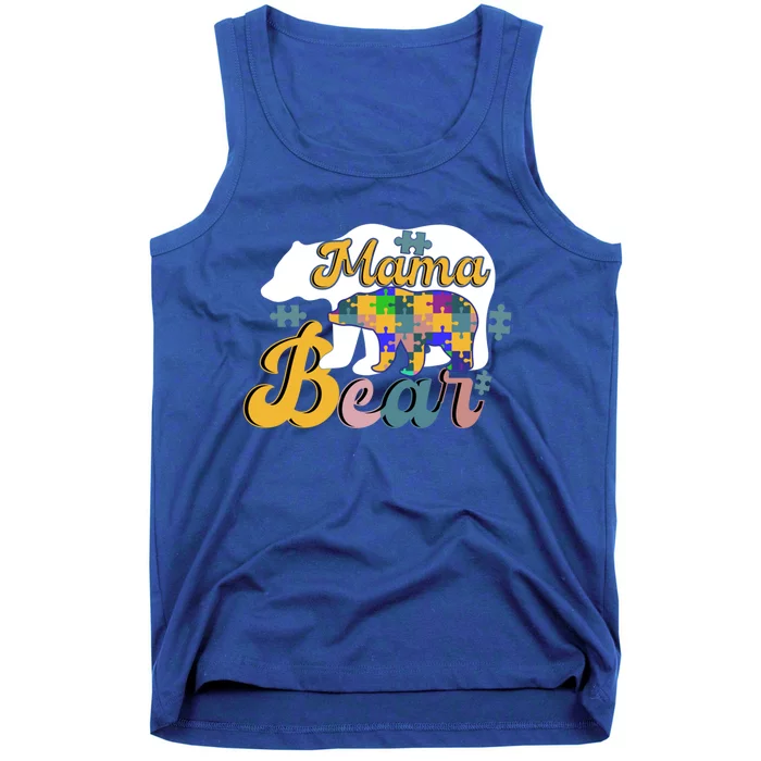 Autism Superpower Bear Mama Autism Awareness Day Gift Tank Top