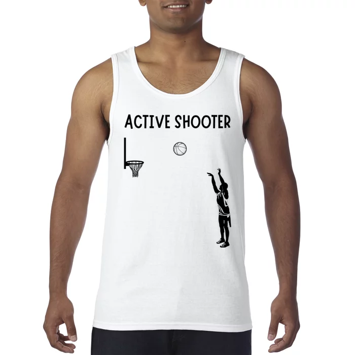 Active Shooter Basketball Lovers Tank Top