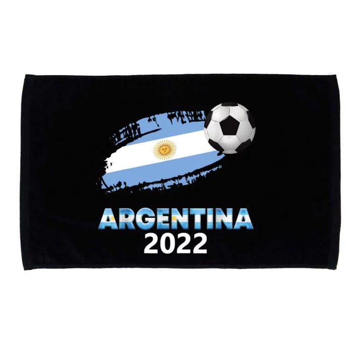 Argentina Soccer Ball Flag Jersey Argentinian Football Microfiber Hand Towel