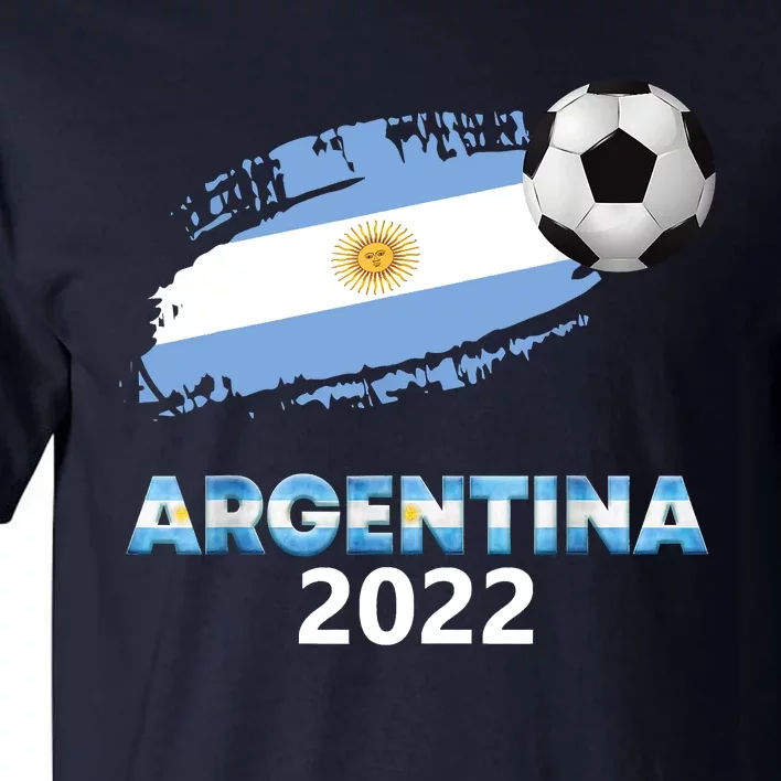 Argentina Soccer Ball Flag Jersey Argentinian Football Tall T-Shirt