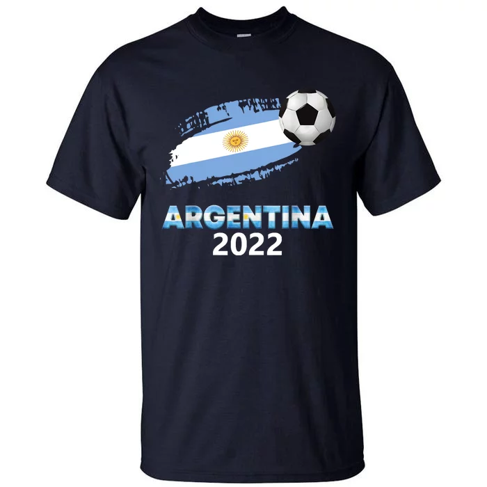 Argentina Soccer Ball Flag Jersey Argentinian Football Tall T-Shirt