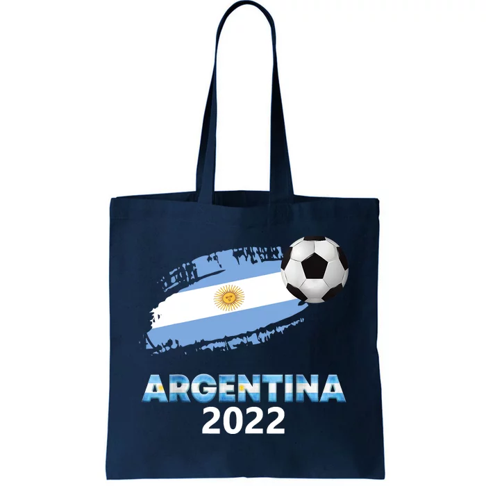 Argentina Soccer Ball Flag Jersey Argentinian Football Tote Bag