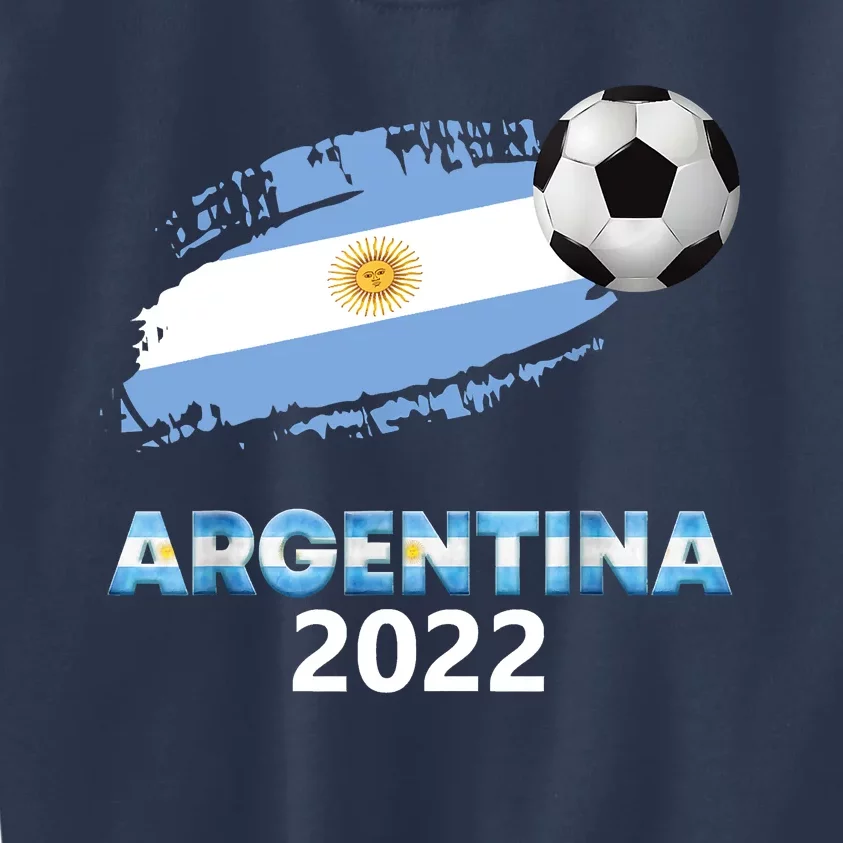 Argentina Soccer Ball Flag Jersey Argentinian Football Kids Sweatshirt