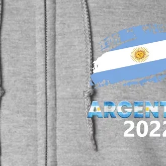 Argentina Soccer Ball Flag Jersey Argentinian Football Full Zip Hoodie