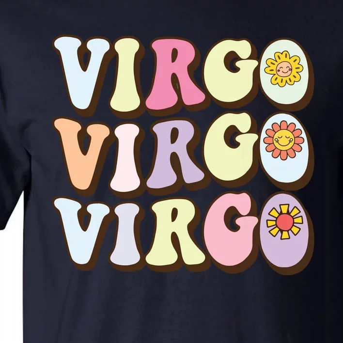 August September Birthday Groovy Astrology Zodiac Sign Virgo Tall T-Shirt