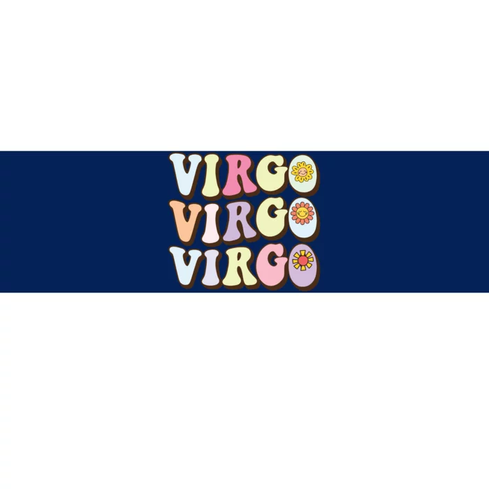 August September Birthday Groovy Astrology Zodiac Sign Virgo Bumper Sticker