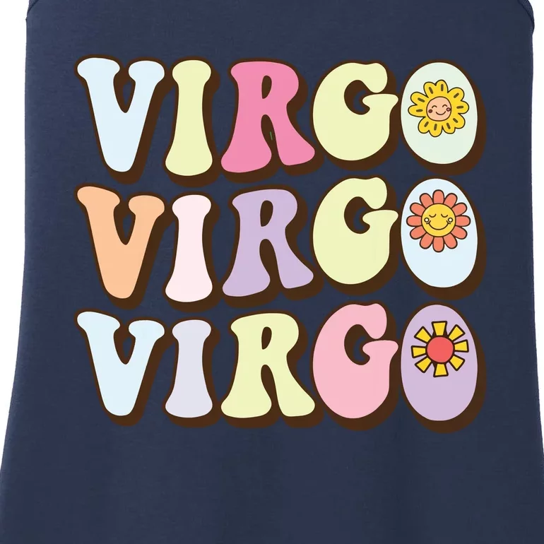 August September Birthday Groovy Astrology Zodiac Sign Virgo Ladies Essential Tank