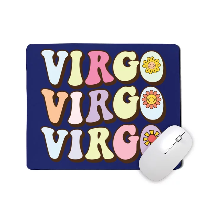 August September Birthday Groovy Astrology Zodiac Sign Virgo Mousepad