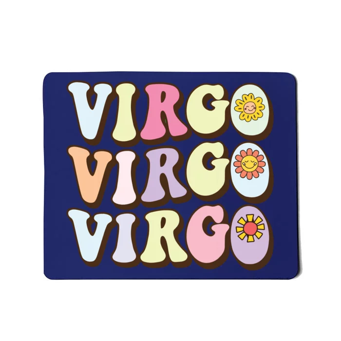 August September Birthday Groovy Astrology Zodiac Sign Virgo Mousepad