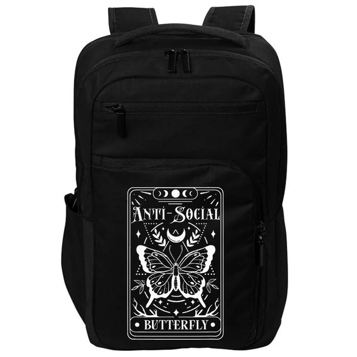 Anti Social Butterfly Tarot Card Impact Tech Backpack