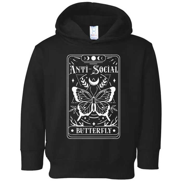 Anti Social Butterfly Tarot Card Toddler Hoodie