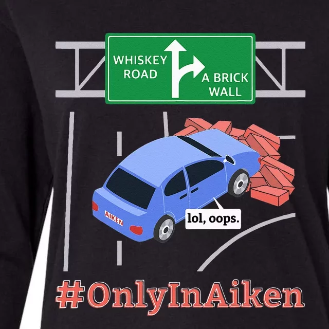 Aiken SC Brick Wall Meme Womens Cotton Relaxed Long Sleeve T-Shirt