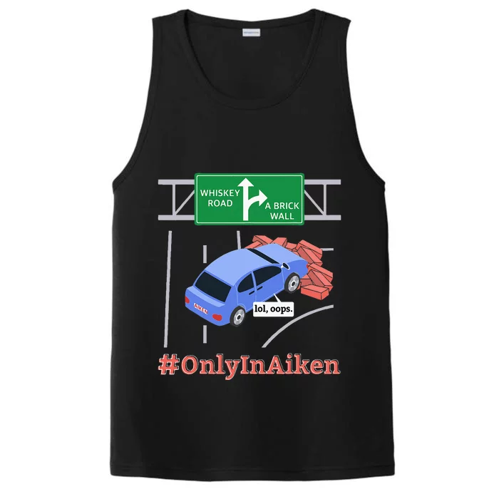 Aiken SC Brick Wall Meme Performance Tank