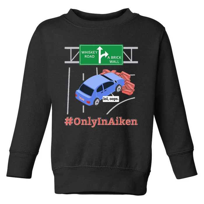 Aiken SC Brick Wall Meme Toddler Sweatshirt