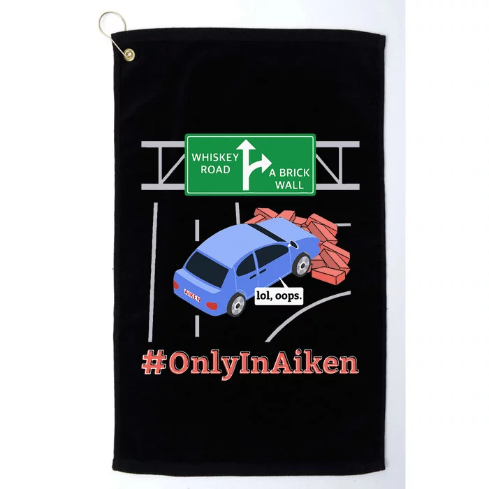 Aiken SC Brick Wall Meme Platinum Collection Golf Towel