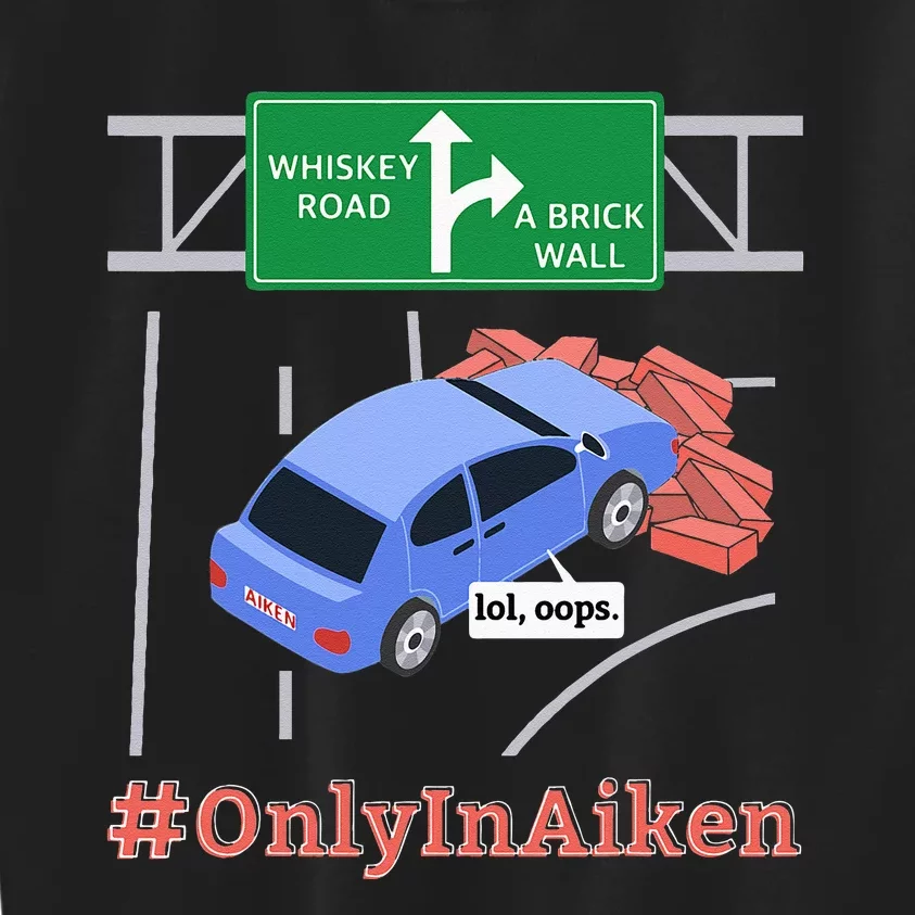 Aiken SC Brick Wall Meme Kids Sweatshirt