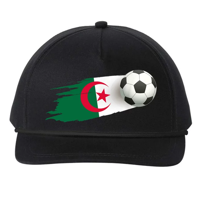 Algeria Soccer Ball Algeria Flag Jersey Algeria Football Snapback Five-Panel Rope Hat