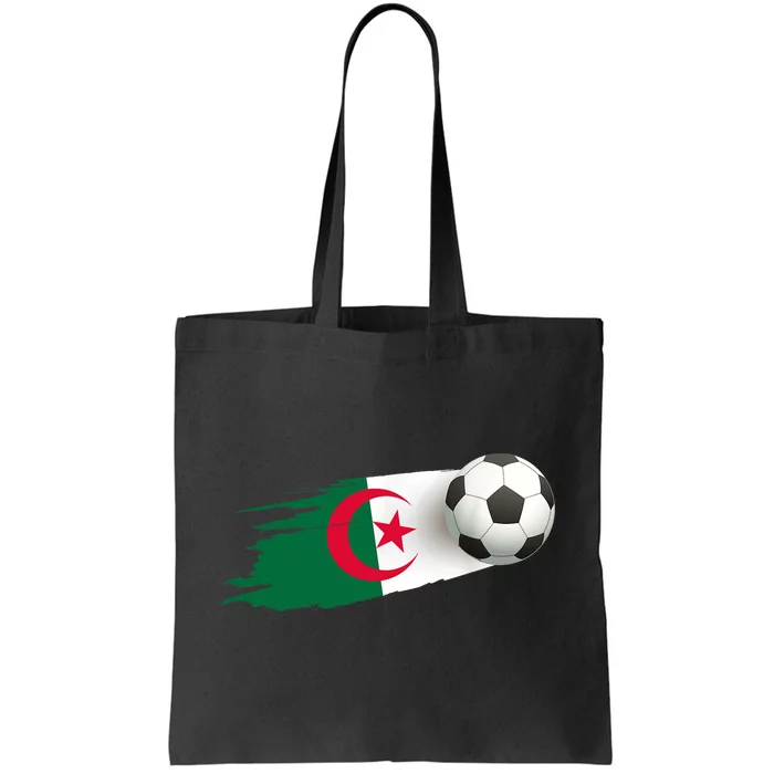 Algeria Soccer Ball Algeria Flag Jersey Algeria Football Tote Bag