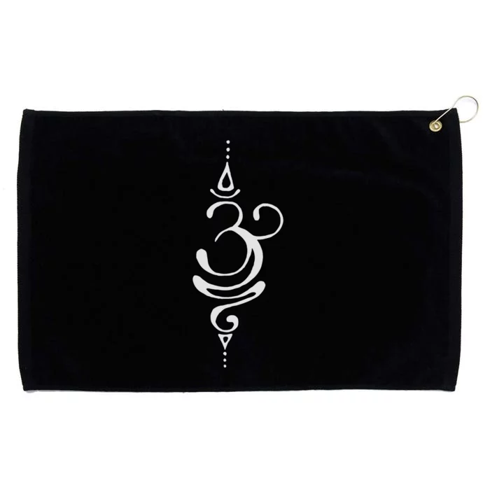 Ancient Sanskrit Breathe Om Yoga Meditation Symbol Grommeted Golf Towel