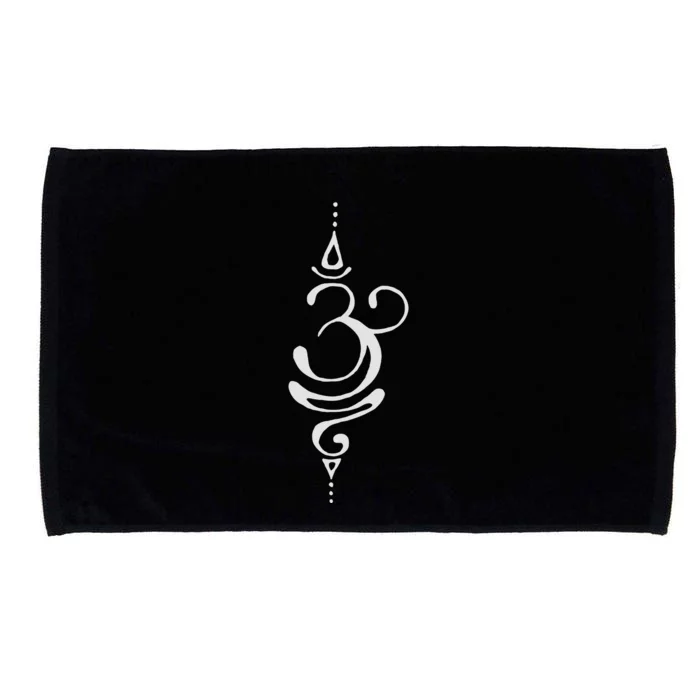 Ancient Sanskrit Breathe Om Yoga Meditation Symbol Microfiber Hand Towel