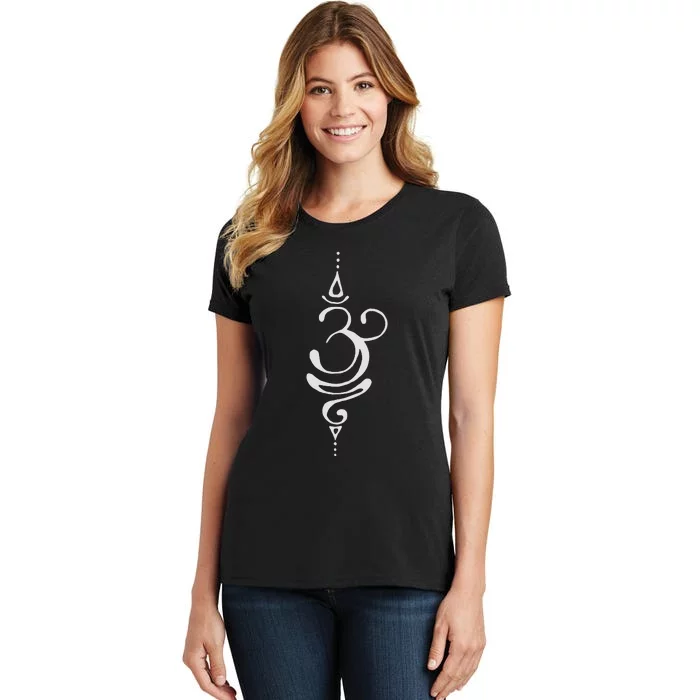 Ancient Sanskrit Breathe Om Yoga Meditation Symbol Women's T-Shirt