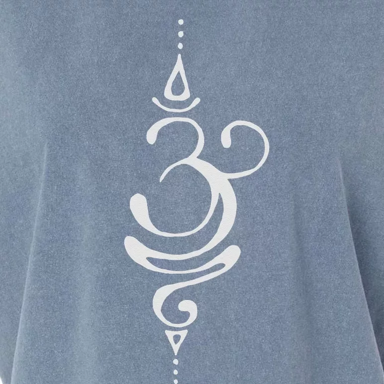 Ancient Sanskrit Breathe Om Yoga Meditation Symbol Garment-Dyed Women's Muscle Tee