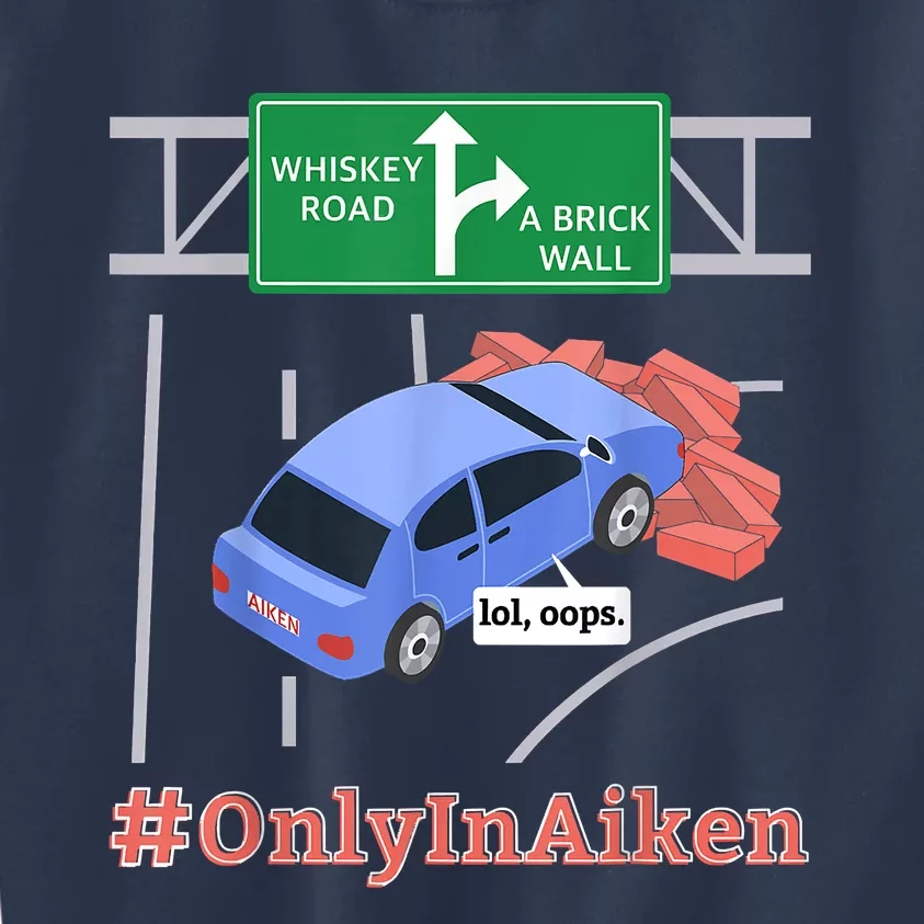 Aiken, SC, Brick Wall Meme Kids Sweatshirt