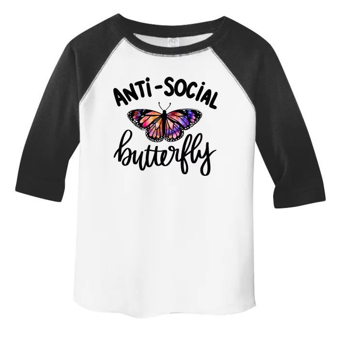 Anti Social Butterfly Toddler Fine Jersey T-Shirt