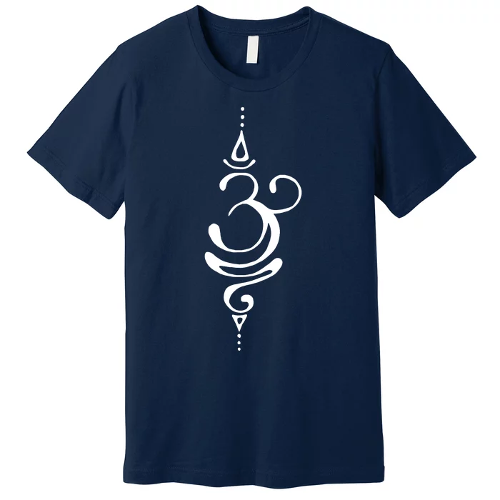 Ancient Sanskrit Breathe Om Yoga Meditation Symbol Premium T-Shirt