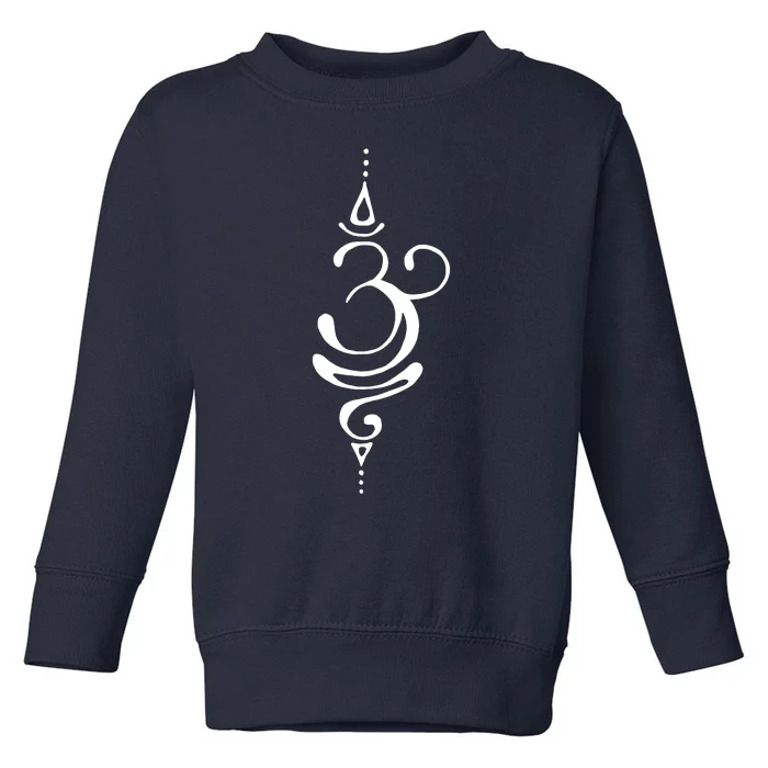 Ancient Sanskrit Breathe Om Yoga Meditation Symbol Toddler Sweatshirt