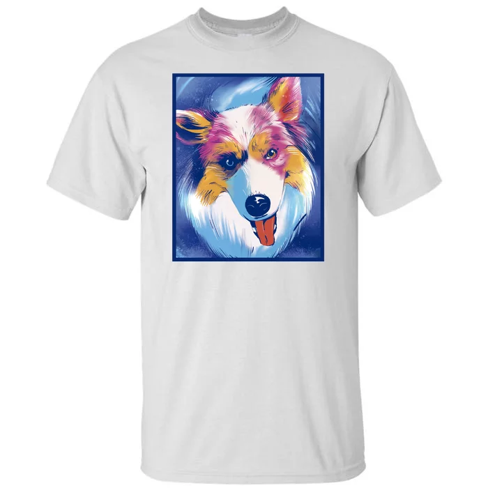 Australian Shepherd Colorful Dog Tall T-Shirt