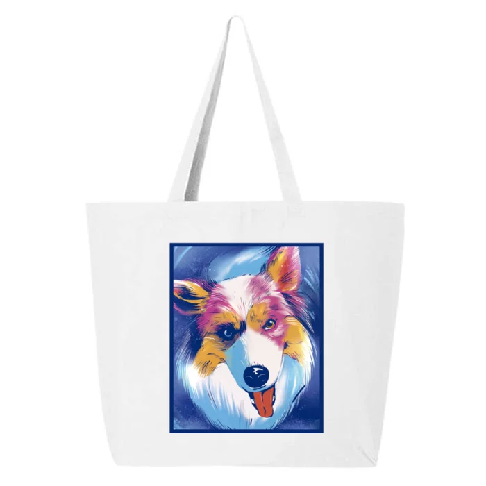 Australian Shepherd Colorful Dog 25L Jumbo Tote