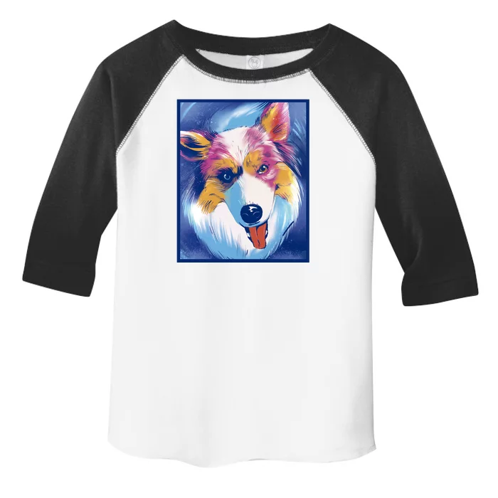 Australian Shepherd Colorful Dog Toddler Fine Jersey T-Shirt