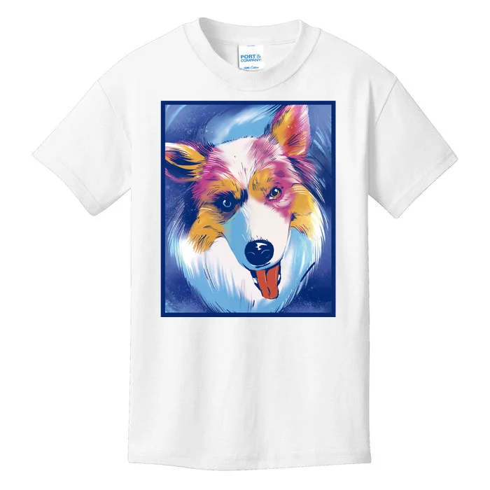 Australian Shepherd Colorful Dog Kids T-Shirt