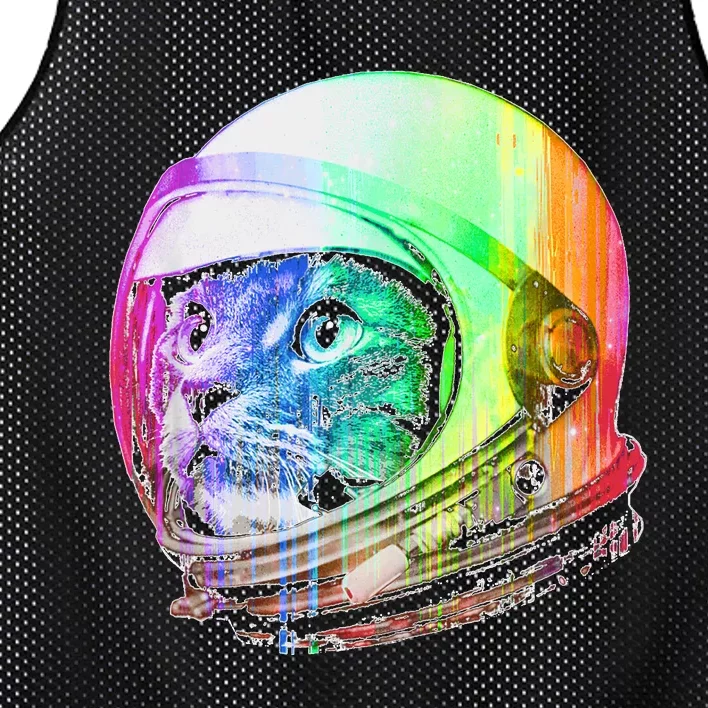 Astronaut Space Cat (Digital Rainbow Version) Mesh Reversible Basketball Jersey Tank