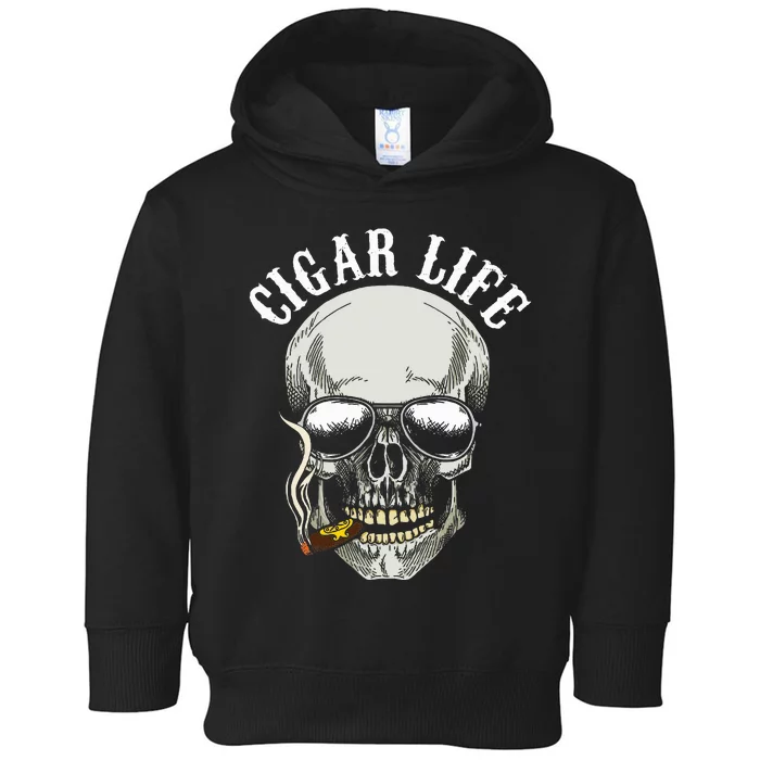 Awesome Skull Cigar Life Tobacco Cigars Smoker Toddler Hoodie