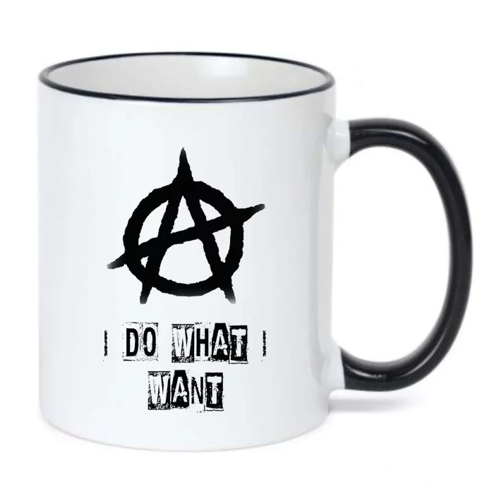 Anarchy Sign Chaos Punks Punk Rock Anarchy Black Color Changing Mug