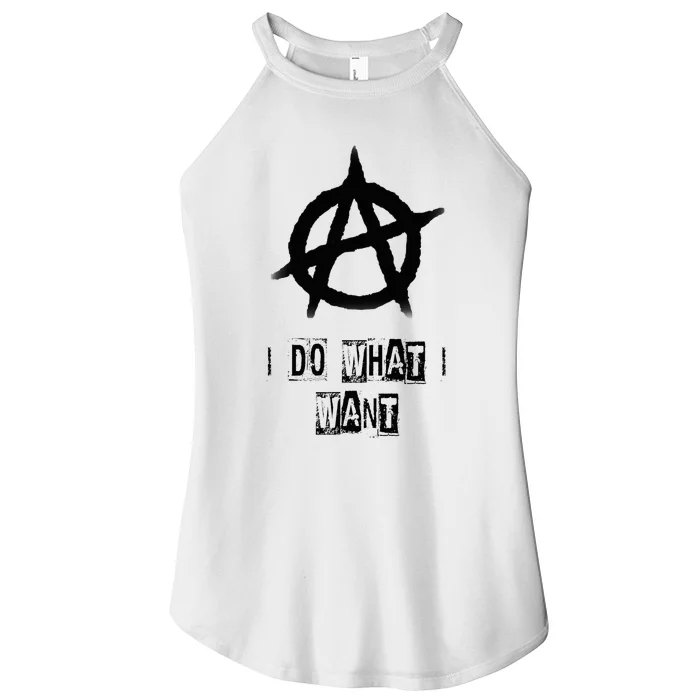 Anarchy Sign Chaos Punks Punk Rock Anarchy Women’s Perfect Tri Rocker Tank