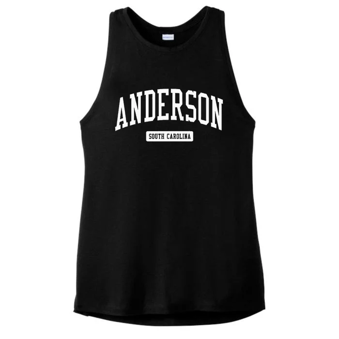 Anderson South Carolina Sc College University Sports Style Ladies Tri-Blend Wicking Tank